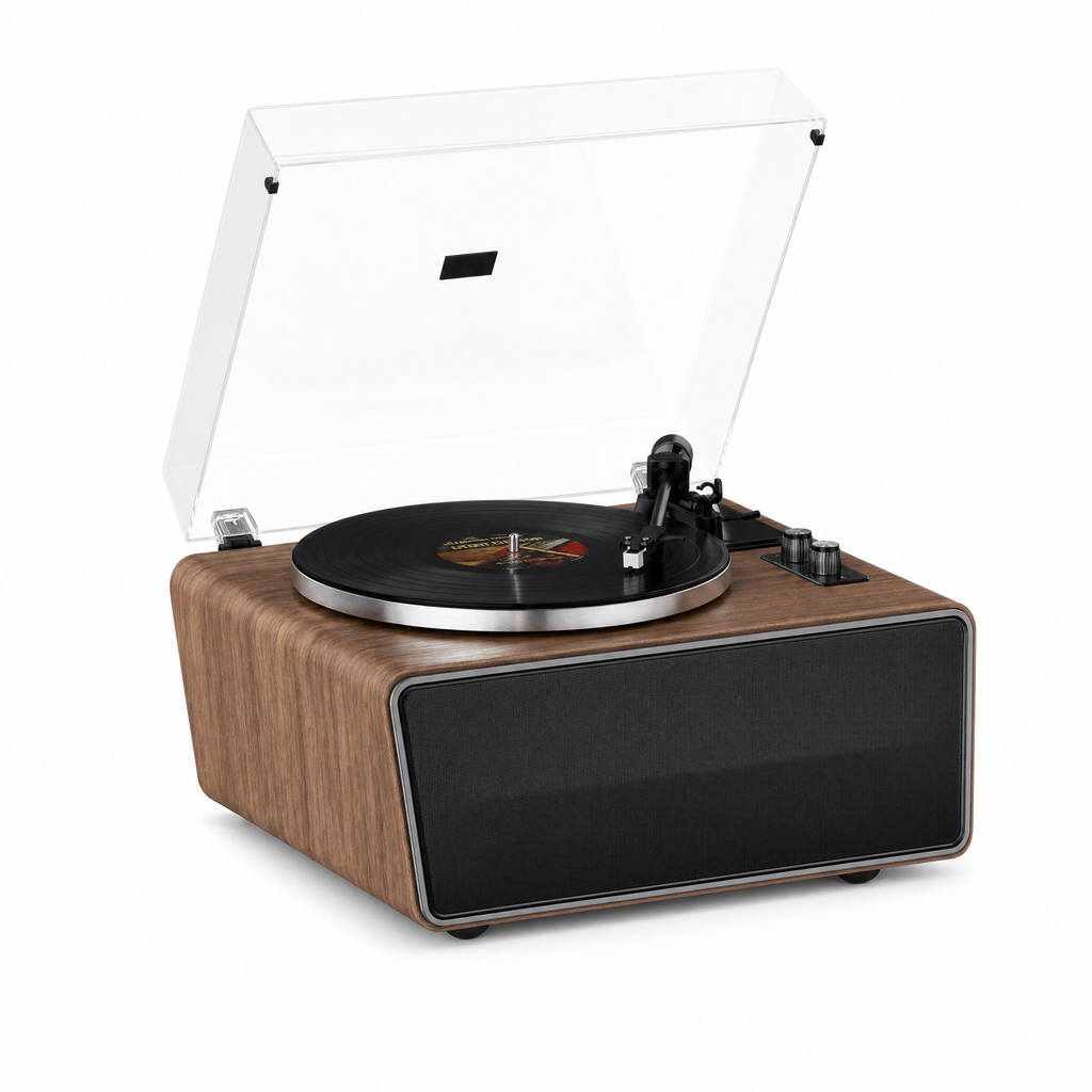 Platine vinyle Matrice finition noyer clair